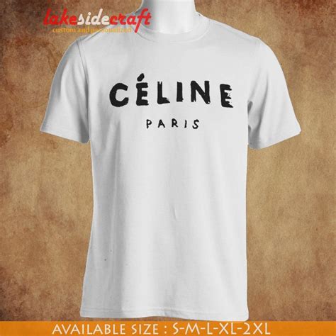 celine paris white t shirt|celine t shirt cheap.